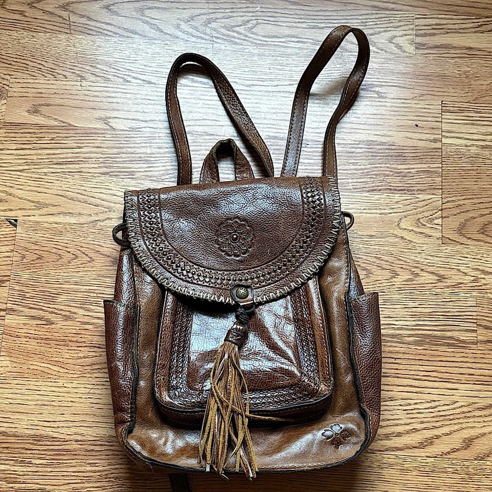 Patricia Nash Brown Leather Backpack